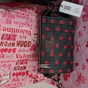 NWT Steve Madden Black and Red Crossbody Bag